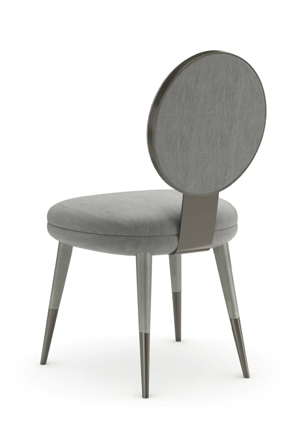 Casa Milano – Apollo Round Back Dining Chair (Ivory / Grey / Light Gold)
