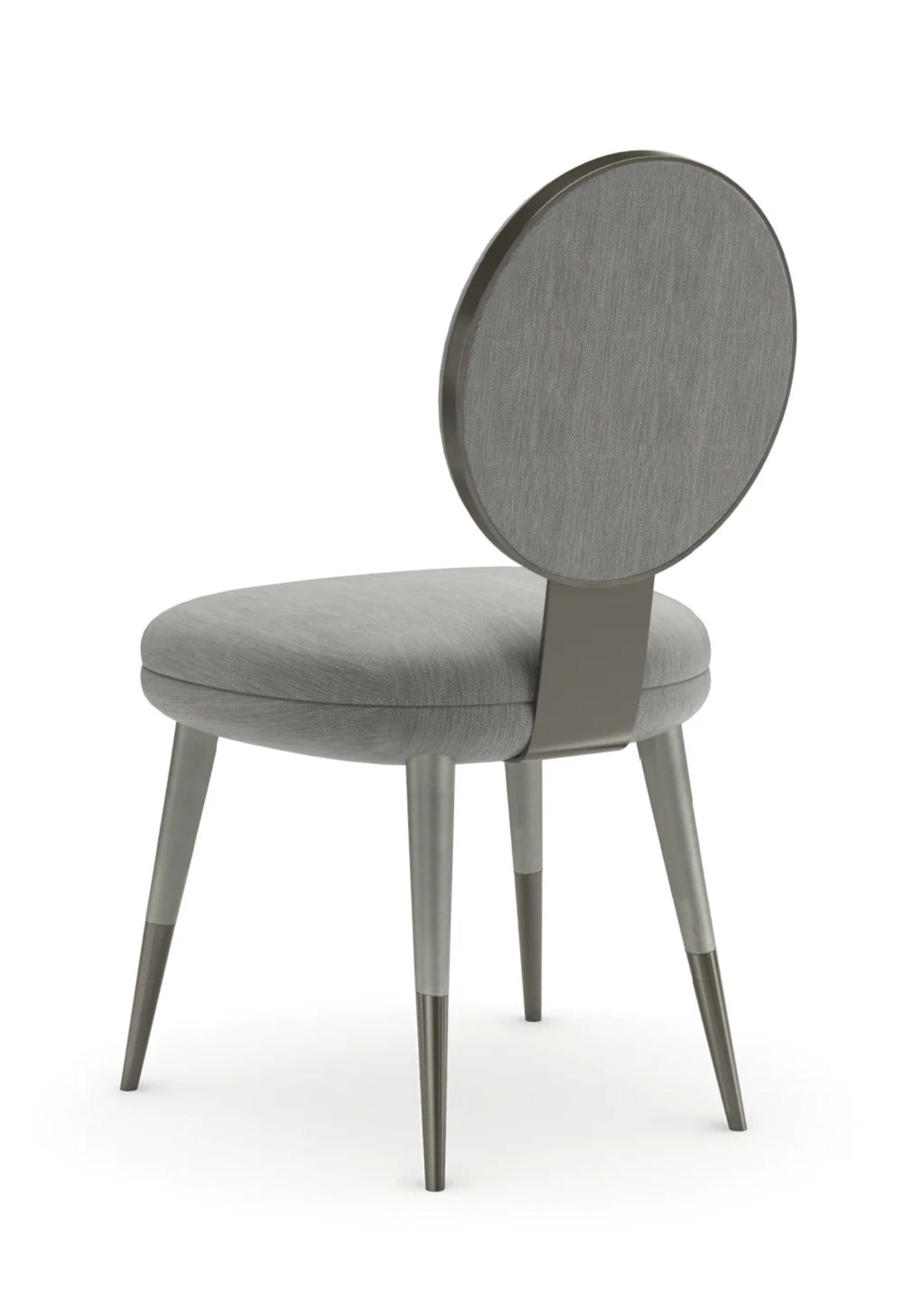 Casa Milano – Apollo Round Back Dining Chair (Ivory / Grey / Light Gold)