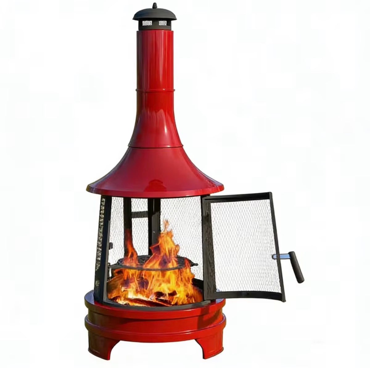 Rosso Outdoor Wood-Burning Fireplace & Grill