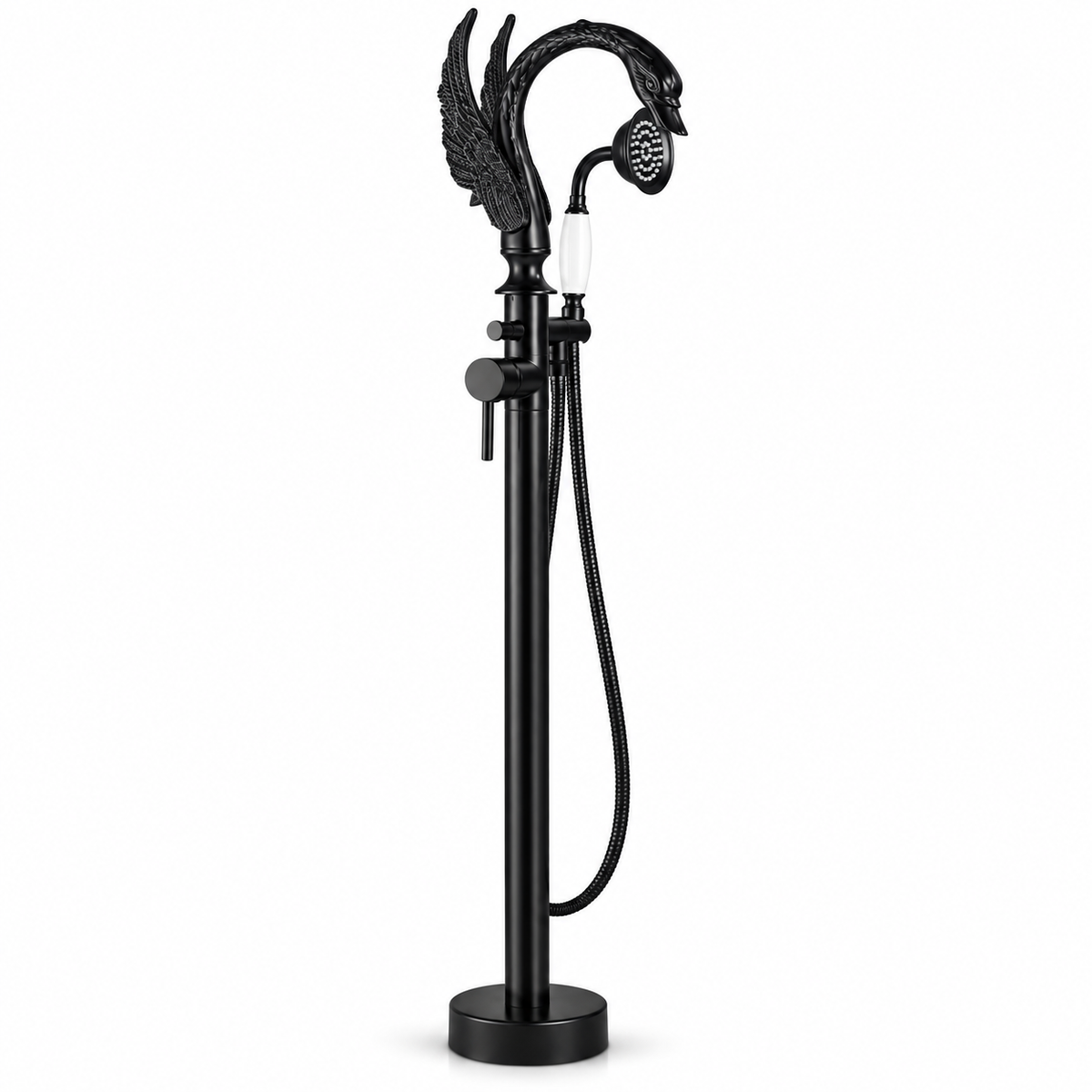 Swan Freestanding Tub Filler with Hand Shower