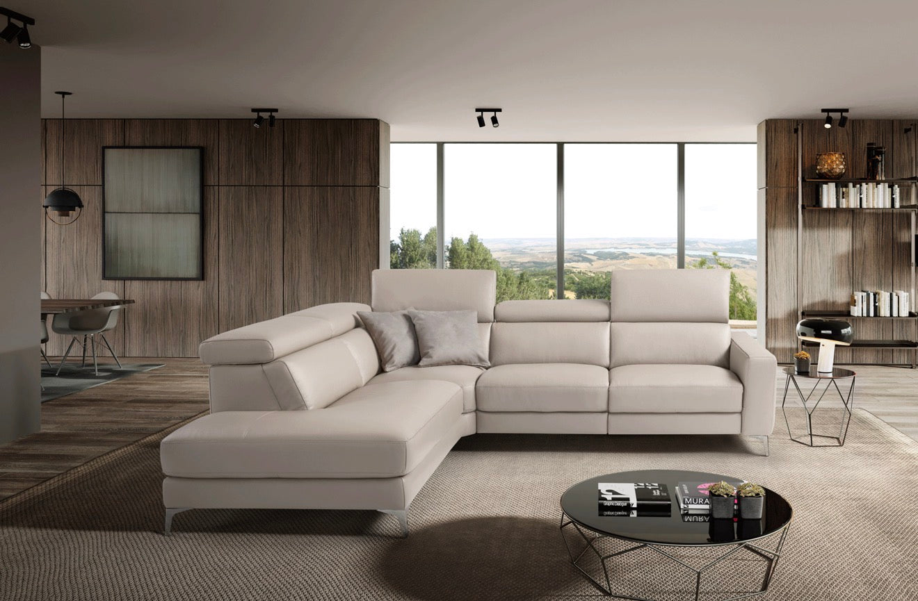Casa Milano Di Oro Italian Leather Sectional Sofa