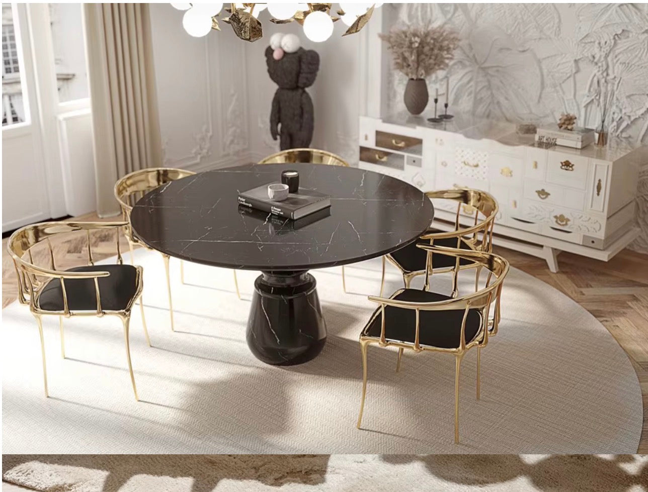 Casa Milano Sculptural Copper Dining Chairs — Set of 2