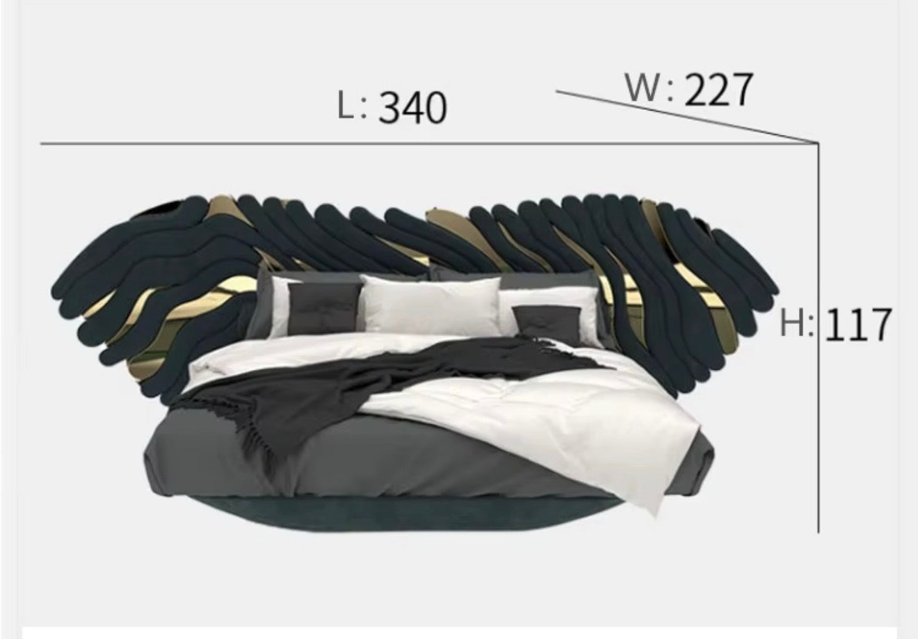 Casa Milano AURORA Winged Luxury Bed – King Size