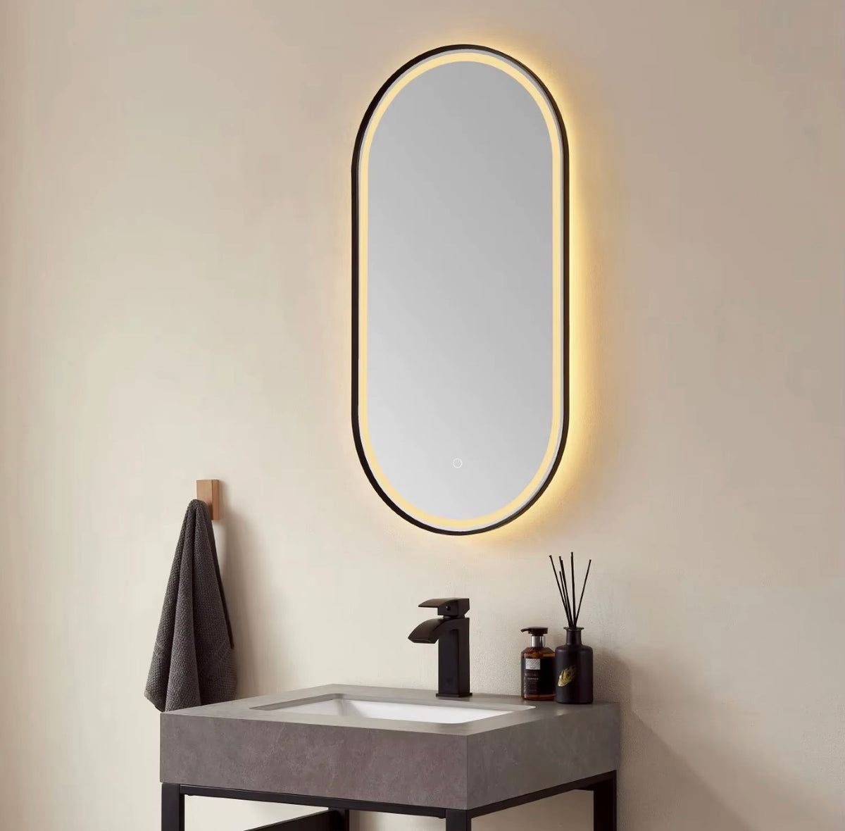 LUCIA OVAL LED BACKLIT BATHROOM MIRROR