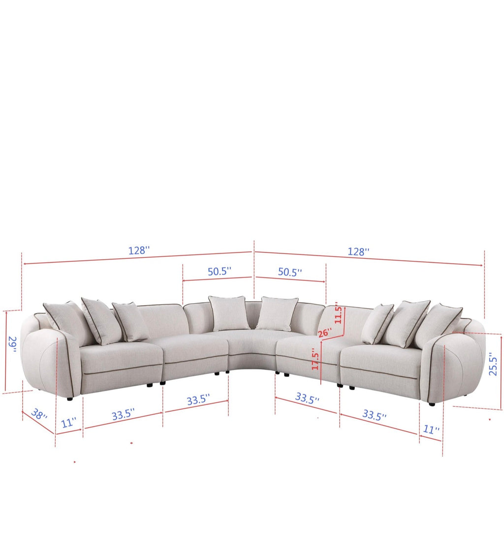 Casa Milano Galvarino Signature Sectional Sofa