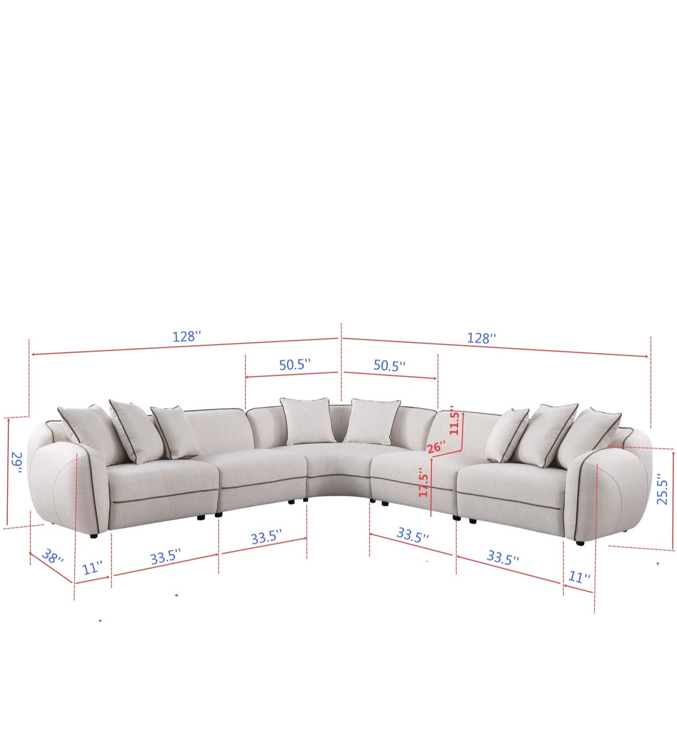 Casa Milano Galvarino Signature Sectional Sofa