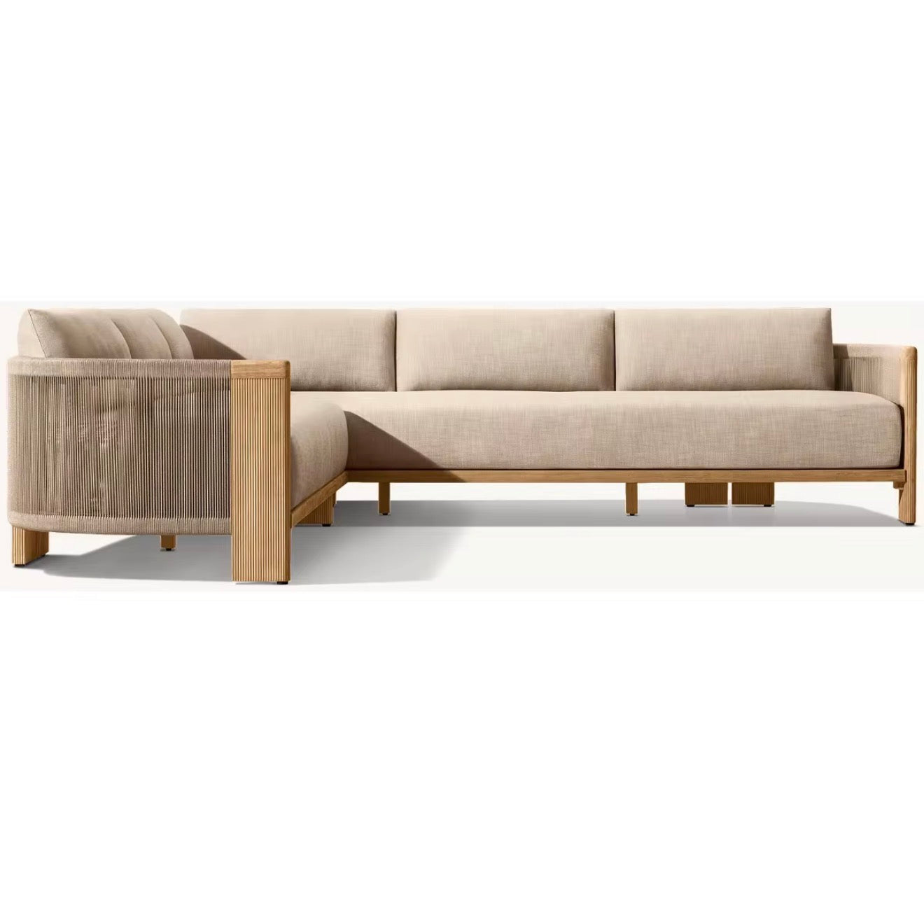 Portofino Luxury Teak Outdoor Sectional by Casa Milano