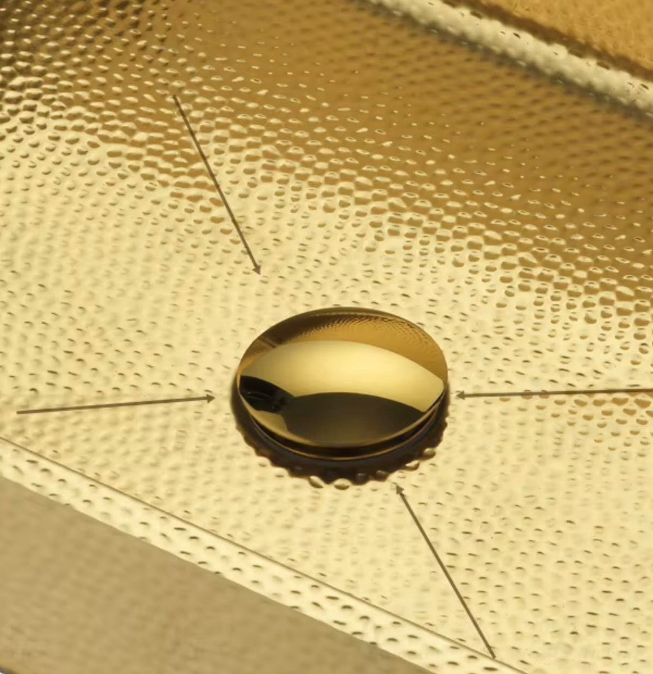 Belluno Hammered Gold Stainless Steel Vanity Sink