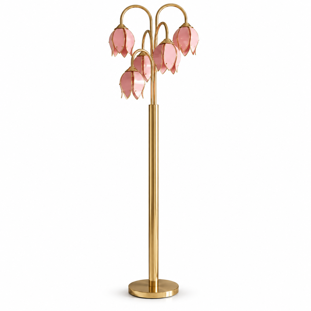 Rosalina Pink Glass Flower Floor Lamp