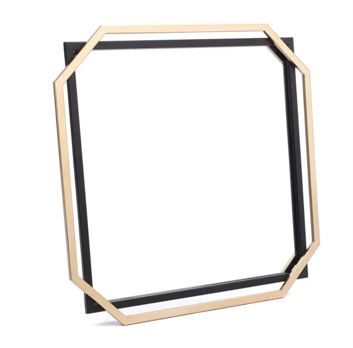 AMALIA GEOMETRIC BLACK & GOLD WALL MIRROR