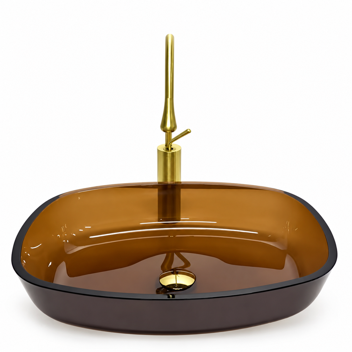 Nerina Oval Tempered Glass Vessel Sink