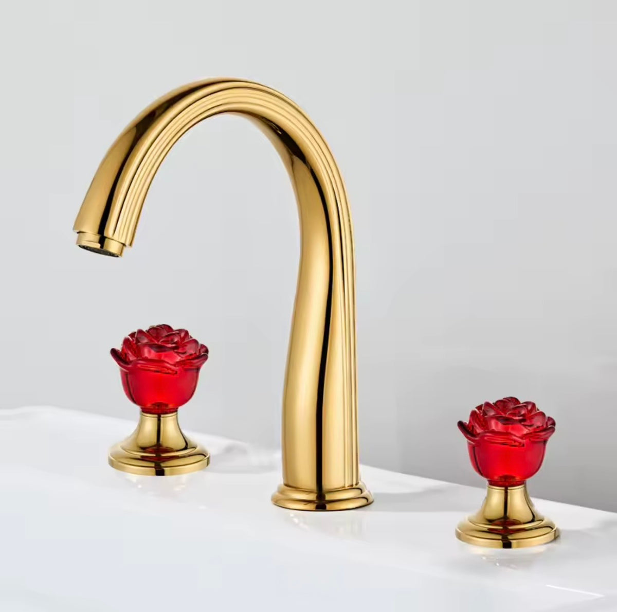 Fiorenza Crystal & Brass Widespread Faucet