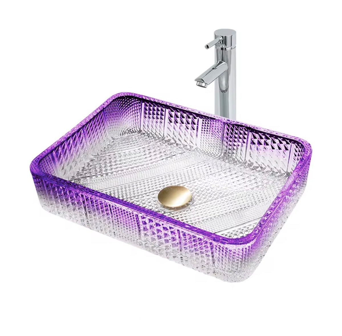 Antonietta Gradient Crystal Glass Vessel Sink