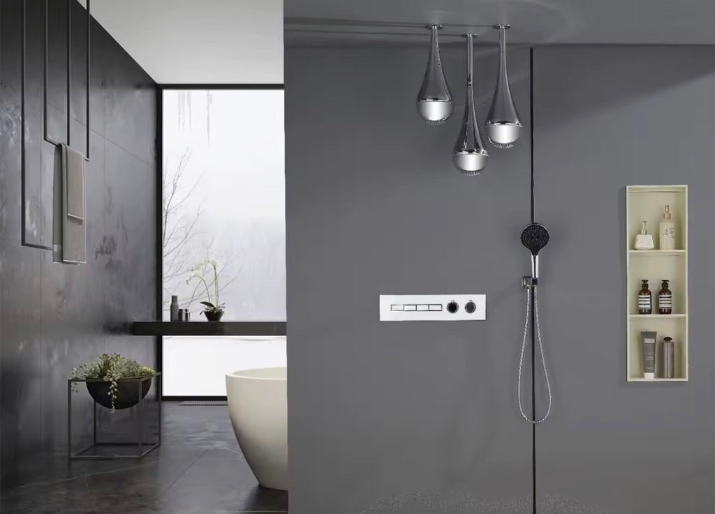 BELLINI 4-FUNCTION LED WATER-DROPLET SHOWER SYSTEM