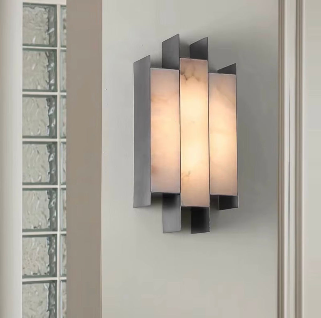 Alessia Architectural Marble Wall Sconce