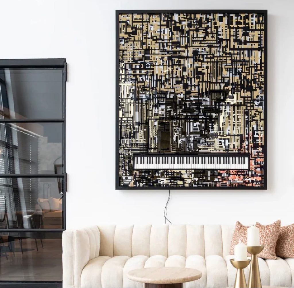 Casa Milano – Black & Gold Piano Wall Art
