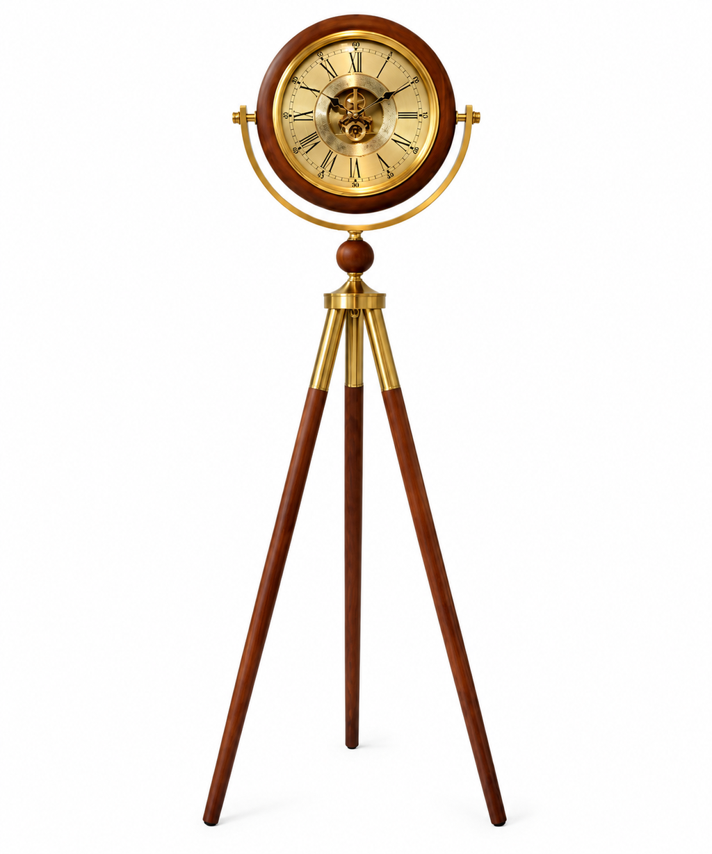 Retro Tripod Floor Clock