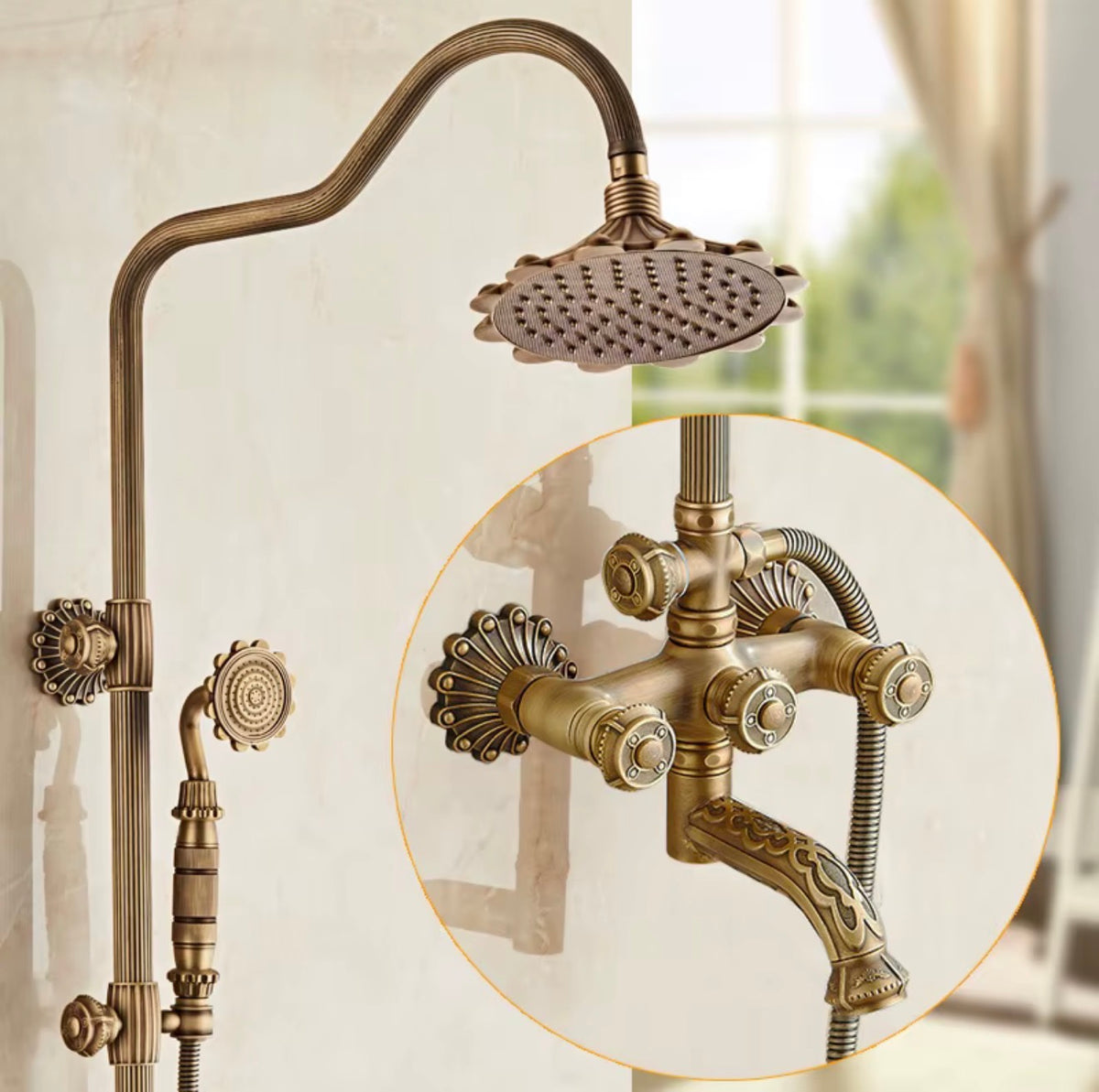 Benedetta Vintage Brass Shower System