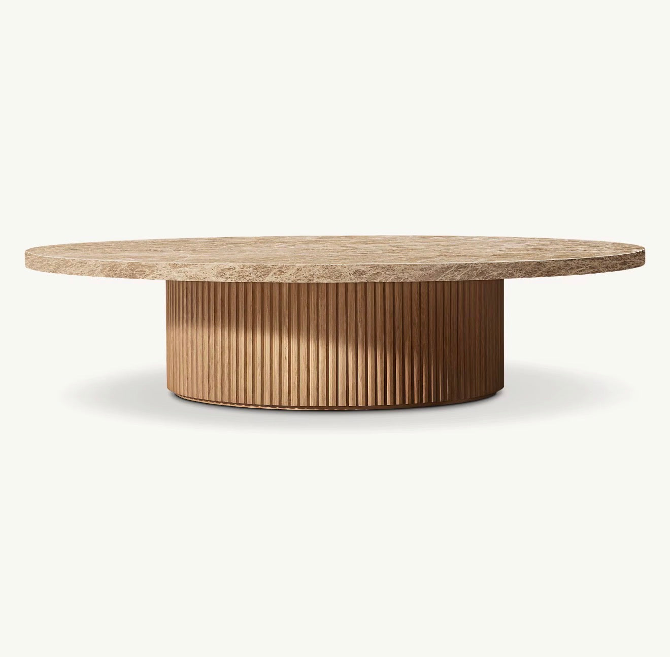 Casa Milano Siena Fluted Marble Coffee Table
