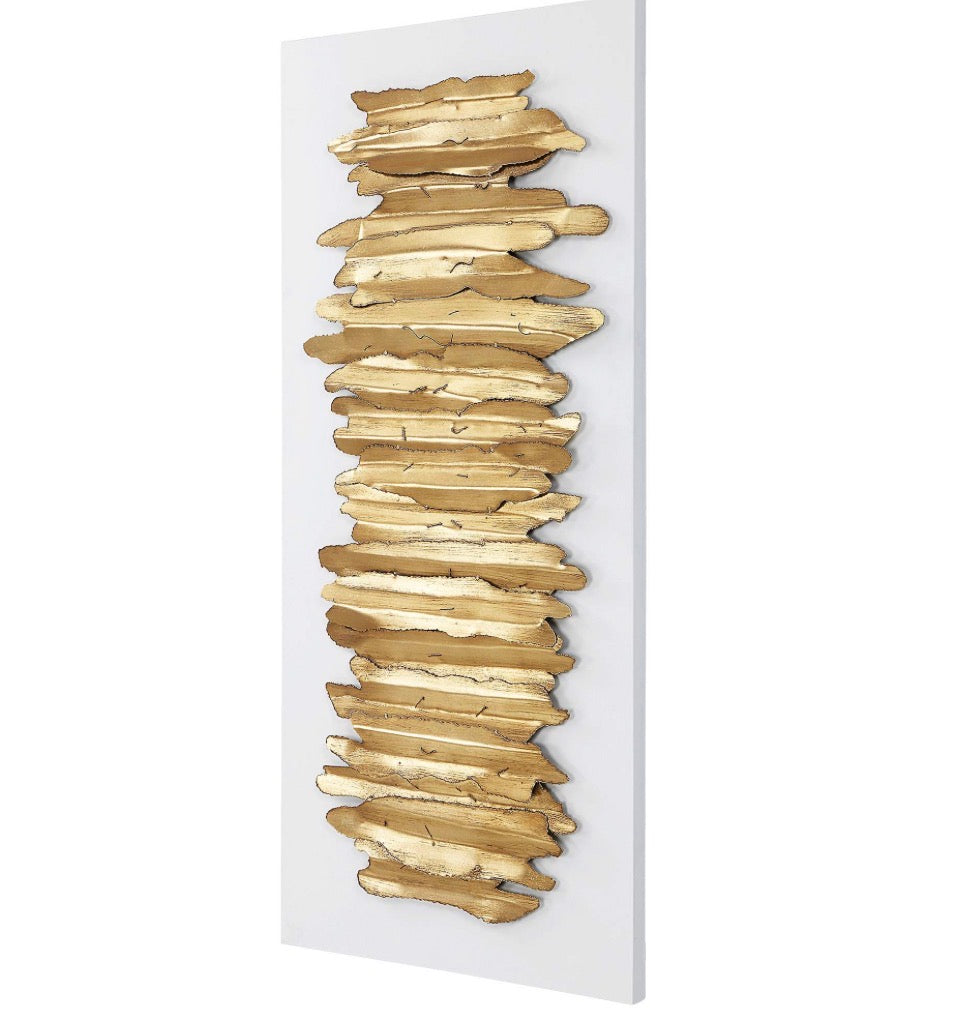 Casa Milano – Luxury Abstract Gold Metal Wall Art