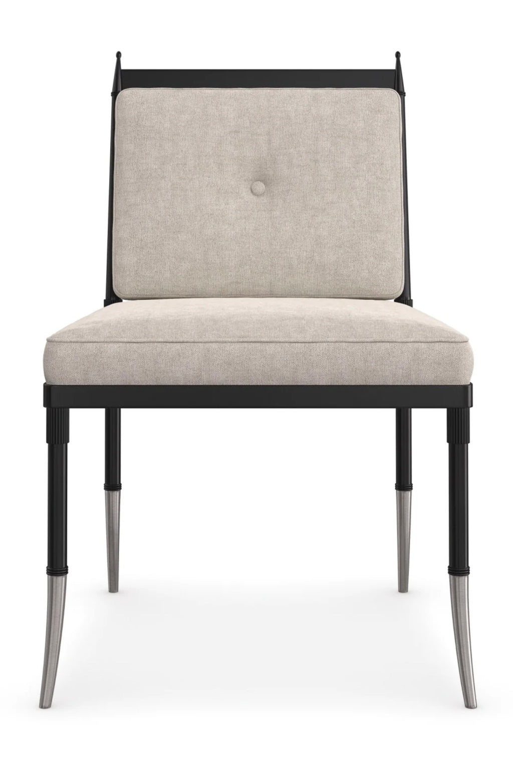 Casa Milano – Athena Beige Linen Buttoned Accent Chair