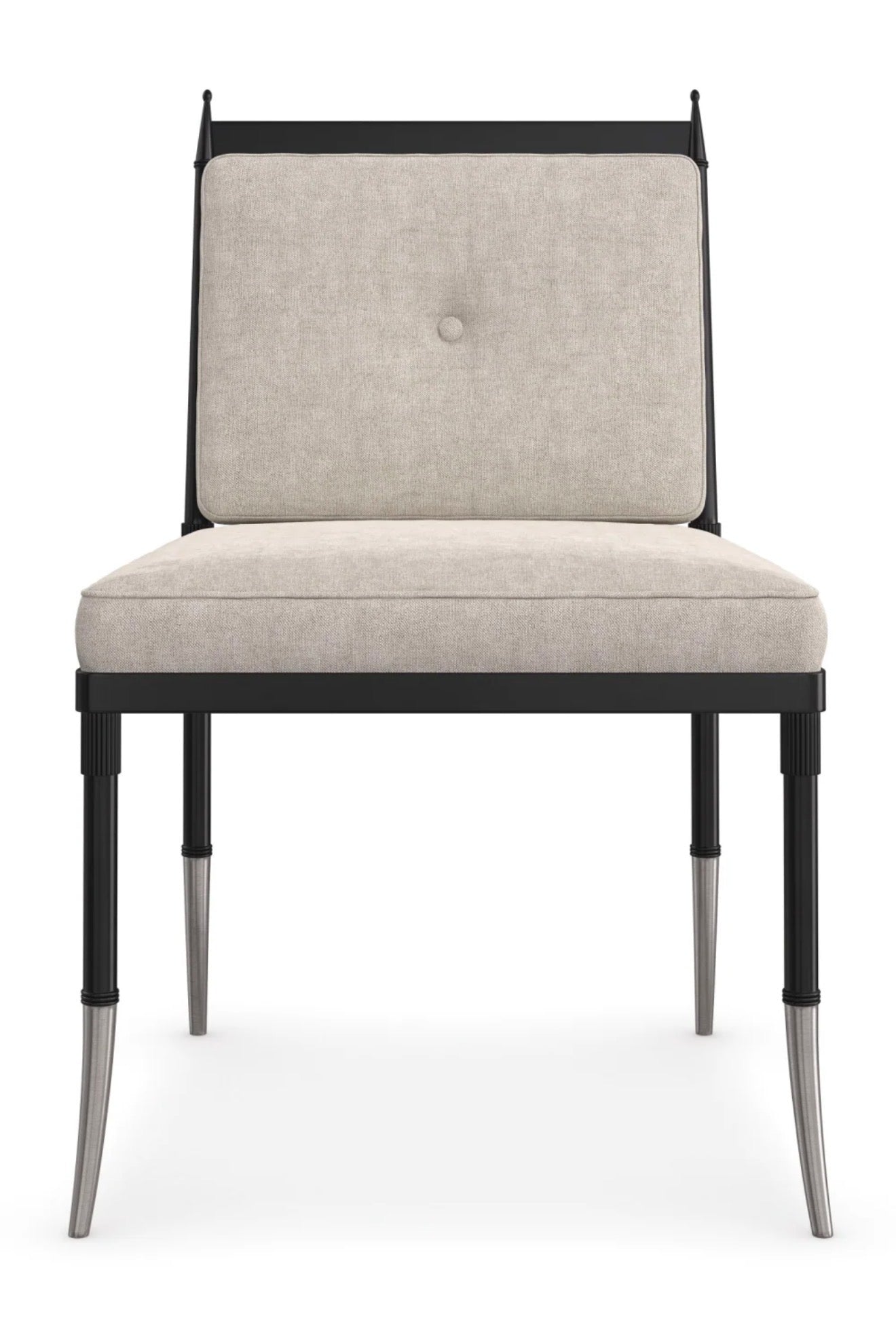 Casa Milano – Athena Beige Linen Buttoned Accent Chair