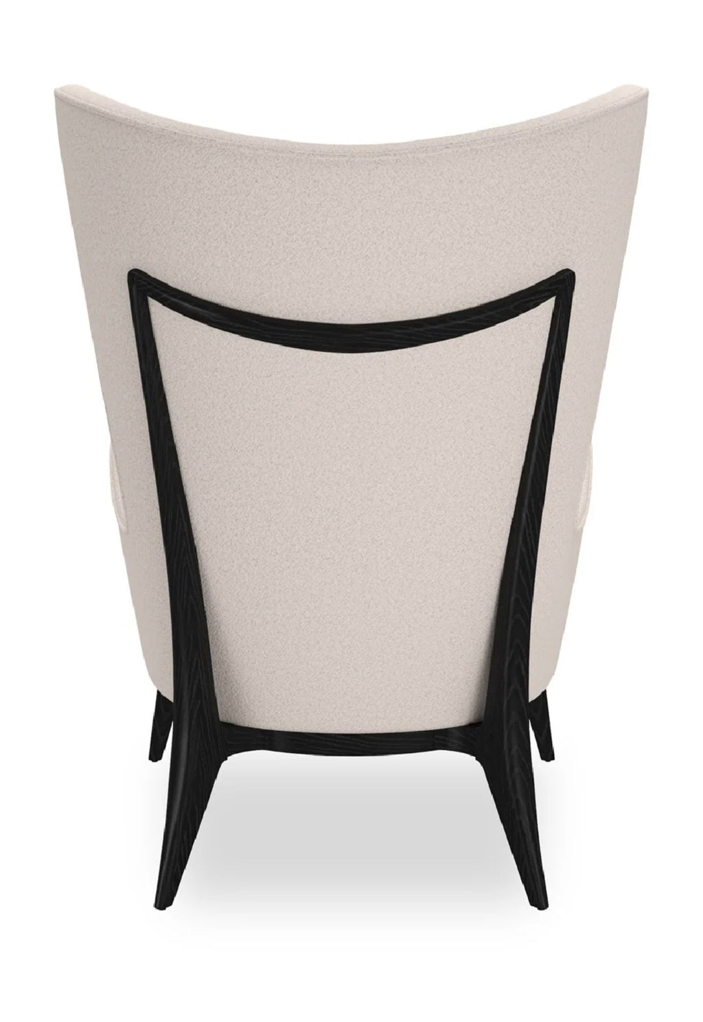 Casa Milano Modern Wing Lounge Chair – Textured Fabric (White & Gray)