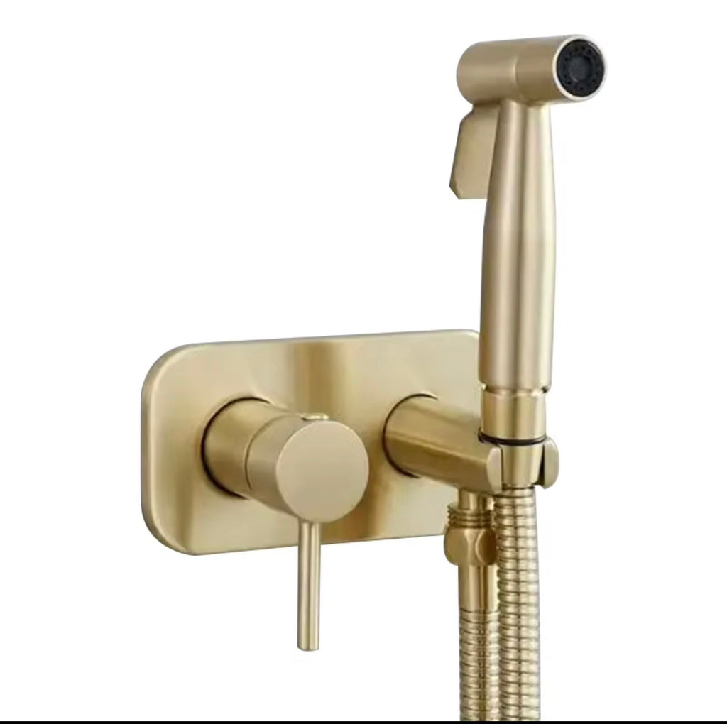Lucienne Brass Hot & Cold Wall-Mounted Bidet Sprayer Set
