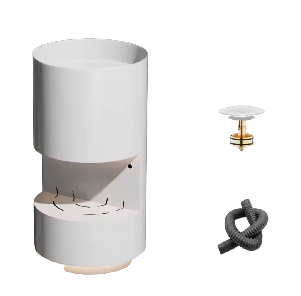 Adimari 304 Stainless Steel Pedestal Sink with Open Shelf