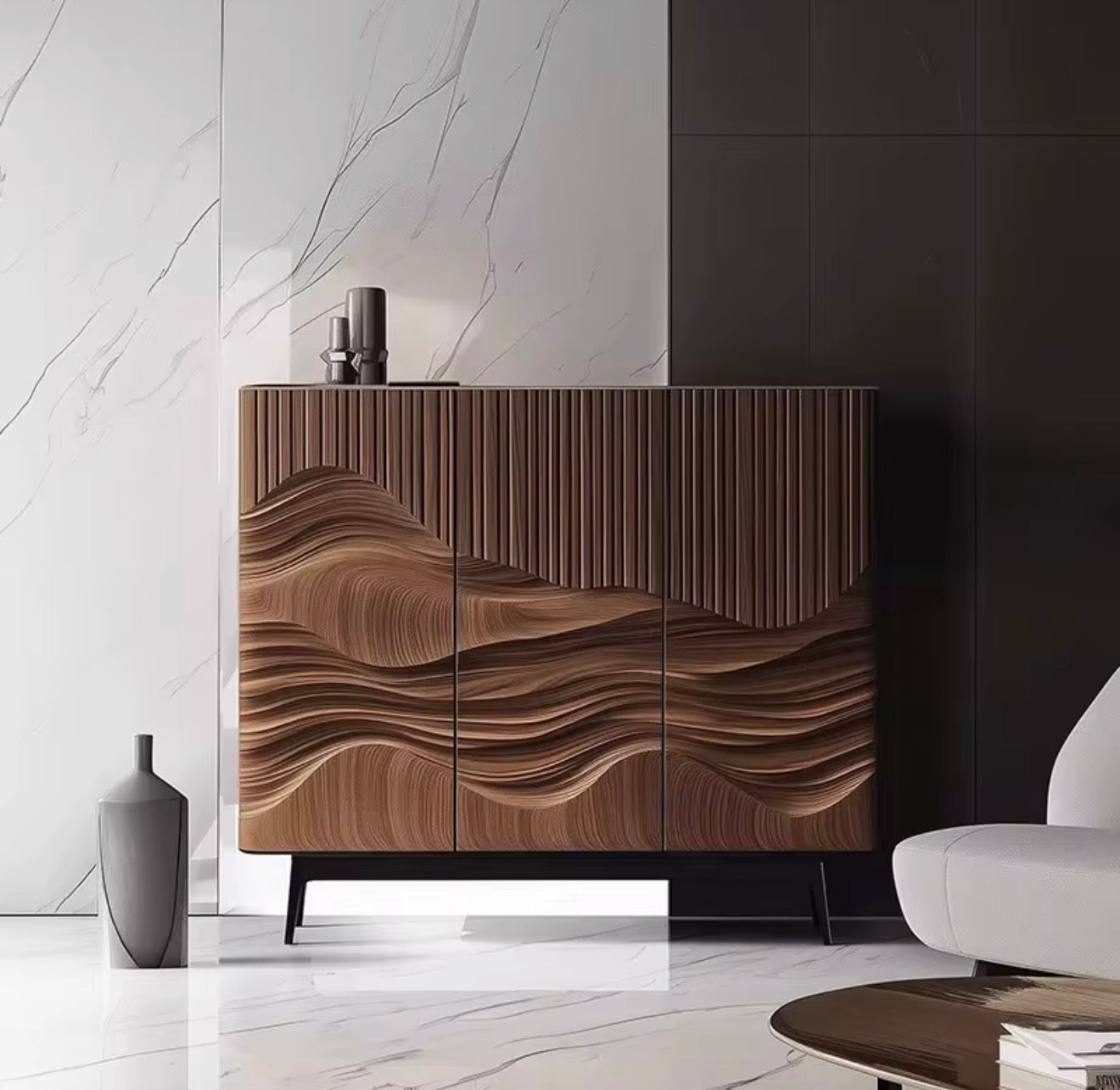 Casa Milano Sculpted Wave Sideboard