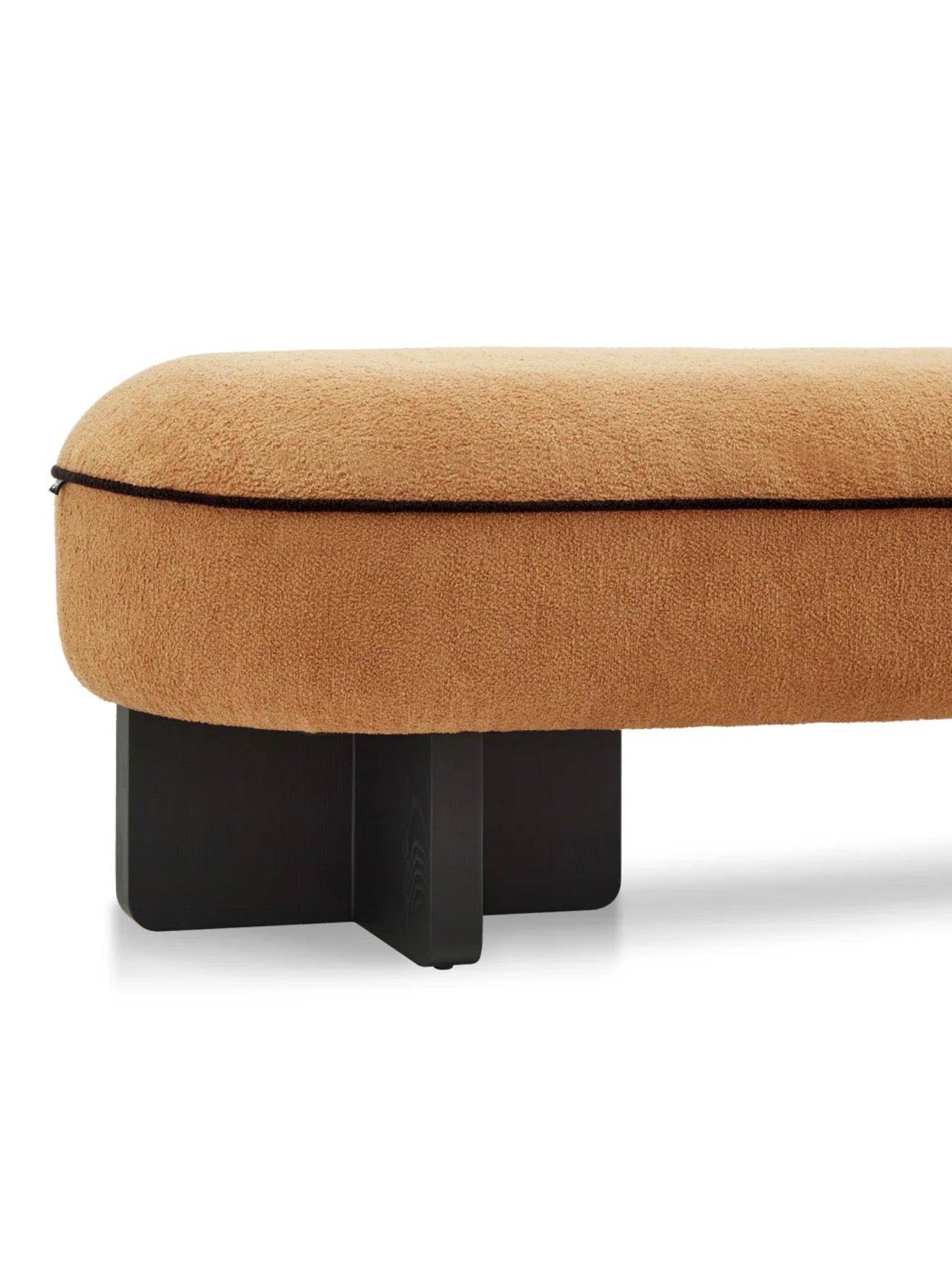 Casa Milano Oval Upholstered Long Bench