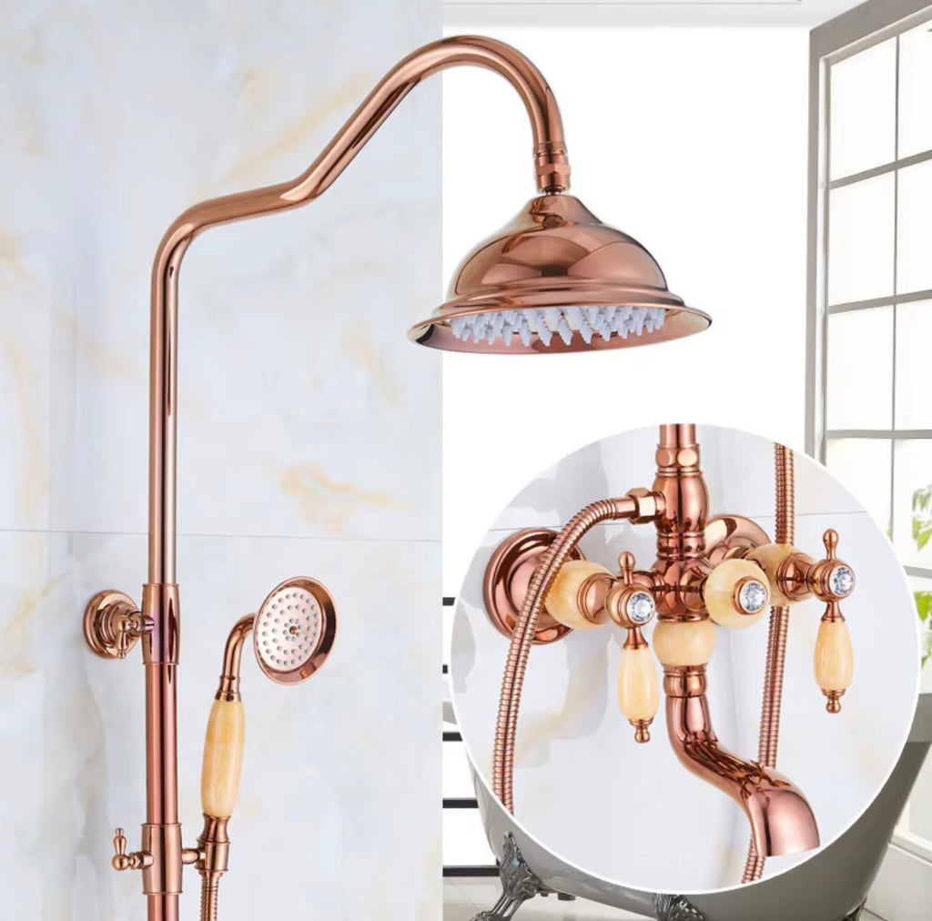 Rosalia Rose Gold Vintage Shower System
