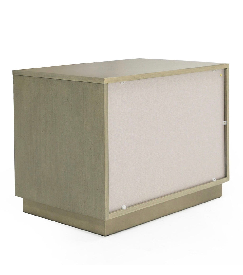 Casa Milano – Italian-Inspired Beige Velvet & Brushed Bronze Luxury Bed Set