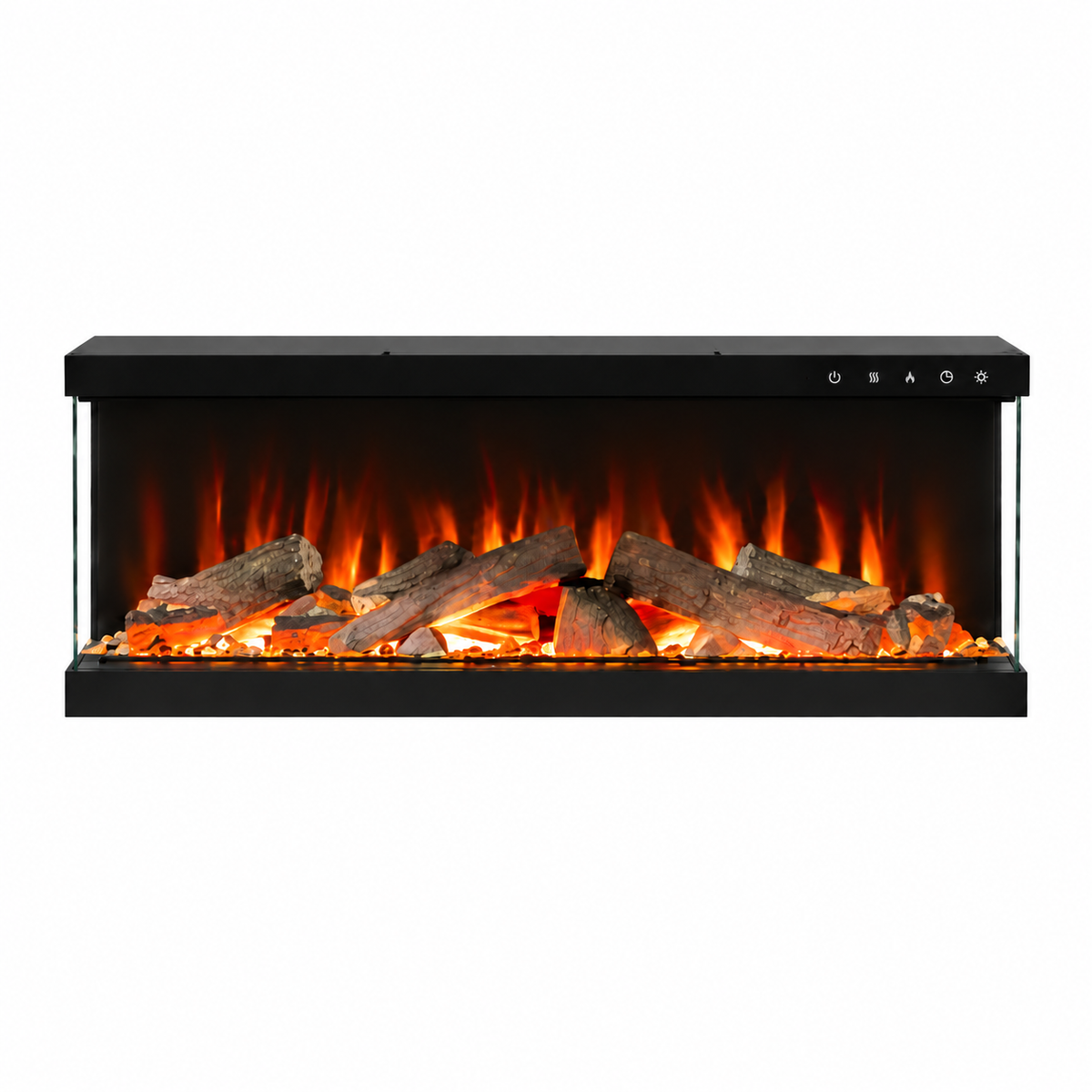 Milano Vista 40” Three-Sided LED Electric Fireplace