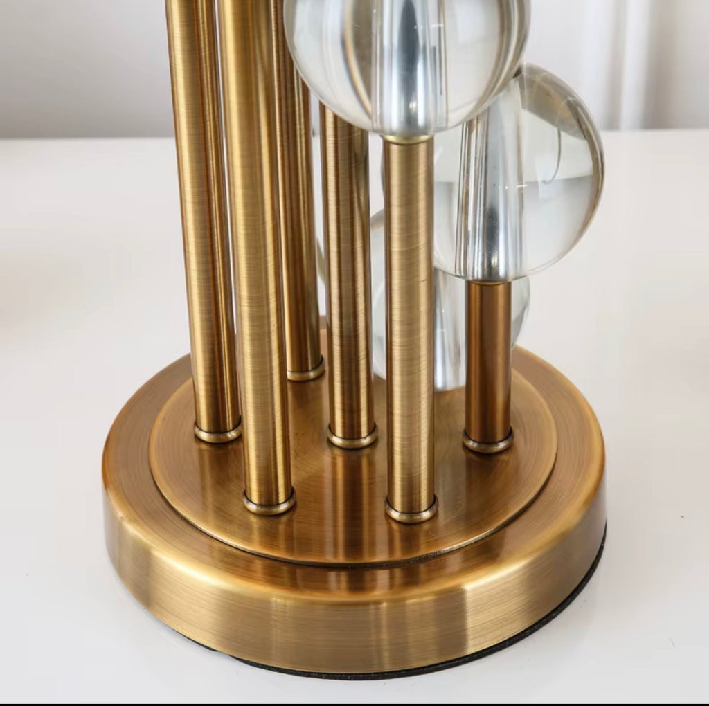 Scandia Crystal Column Table Lamp