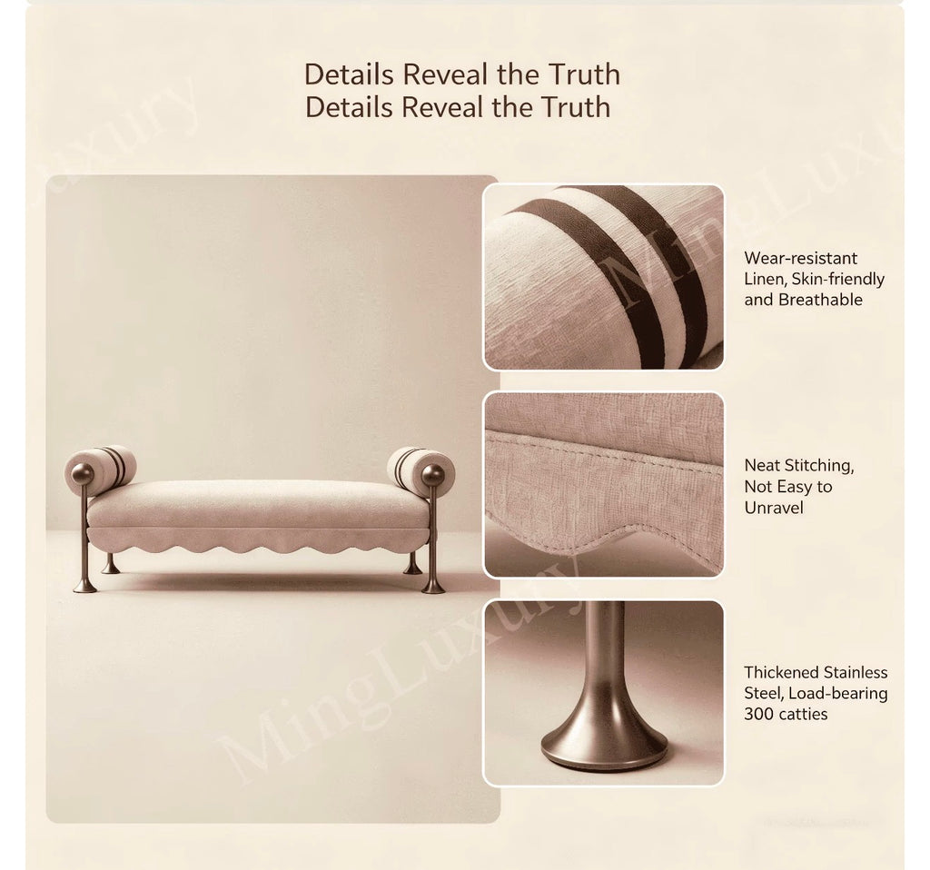 Bellini Scalloped Accent Bench