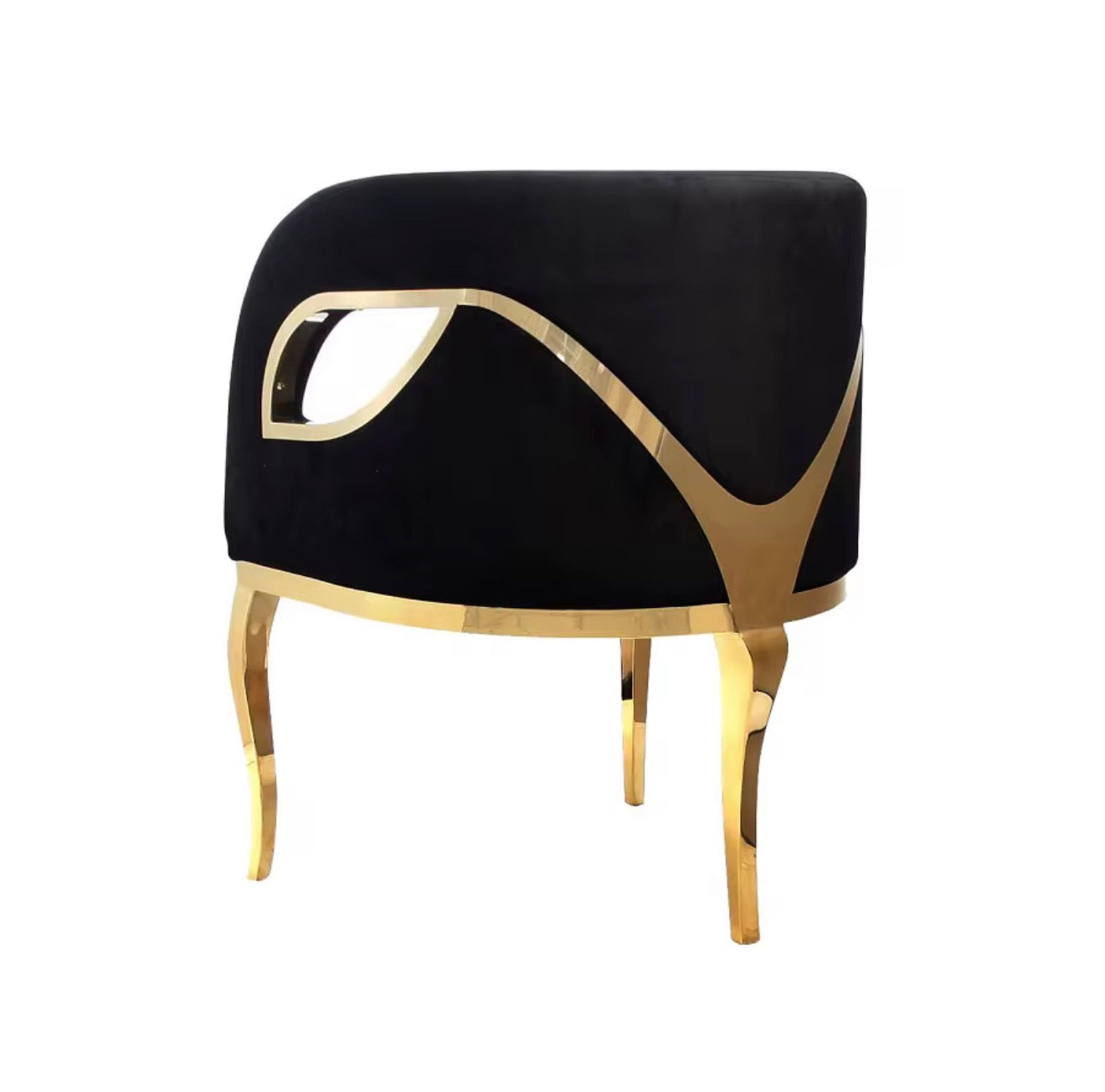Casa Milano – Oliveira Gold Sculpted Dining Armchair