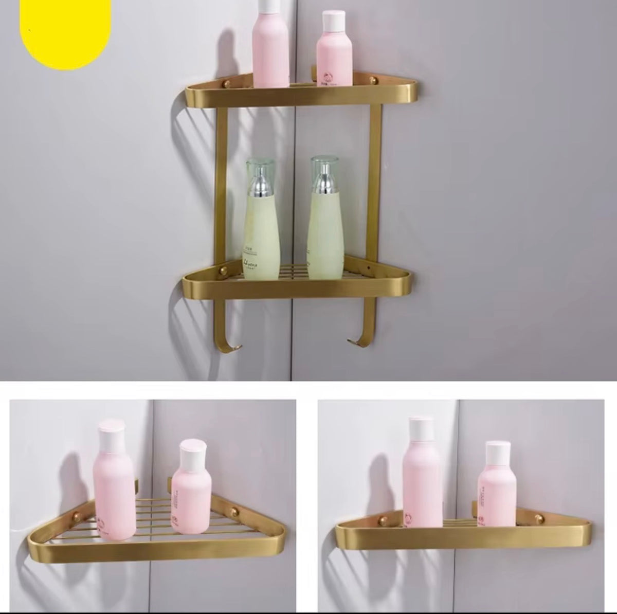 Delphine 9-Piece Brushed Gold Bathroom Hardware Set