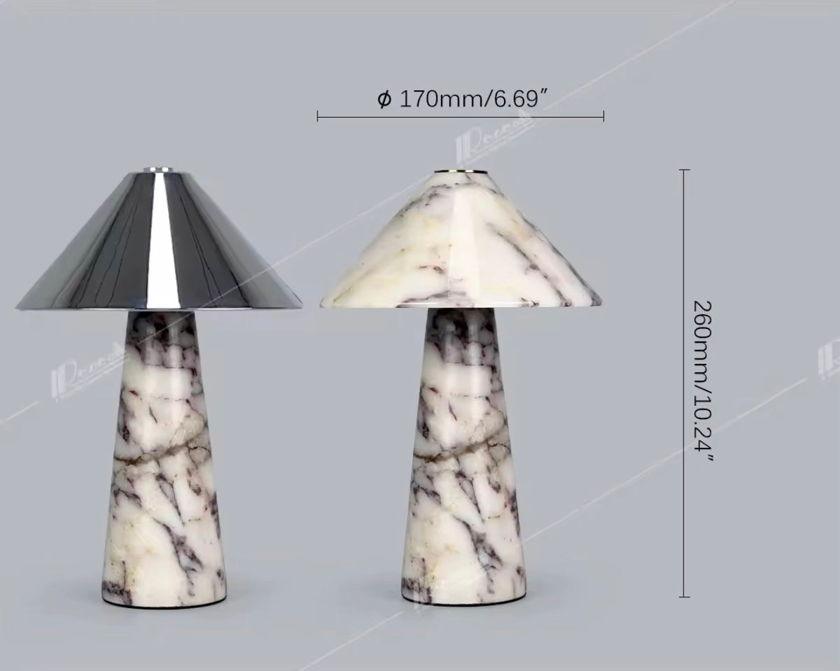 Mushroom Natural Marble Table Lamp