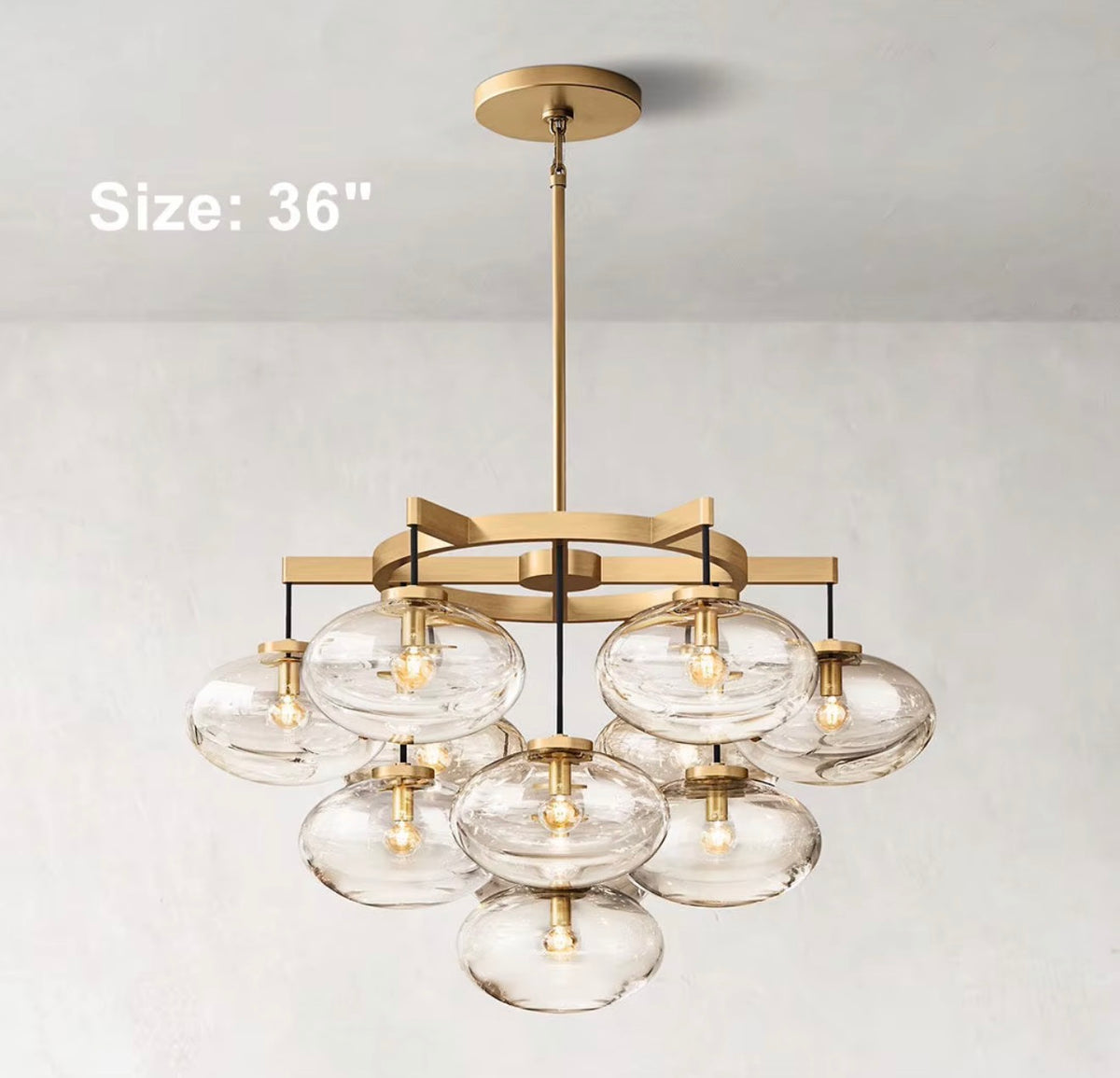 Solenne Glass Disc Chandelier