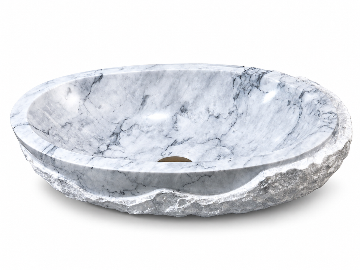 Verona Carrara Marble Vessel Sink