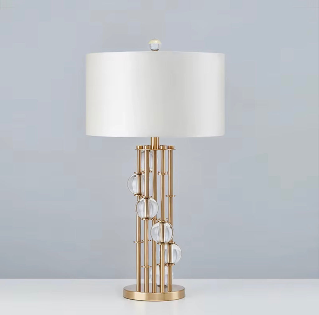 Scandia Crystal Column Table Lamp