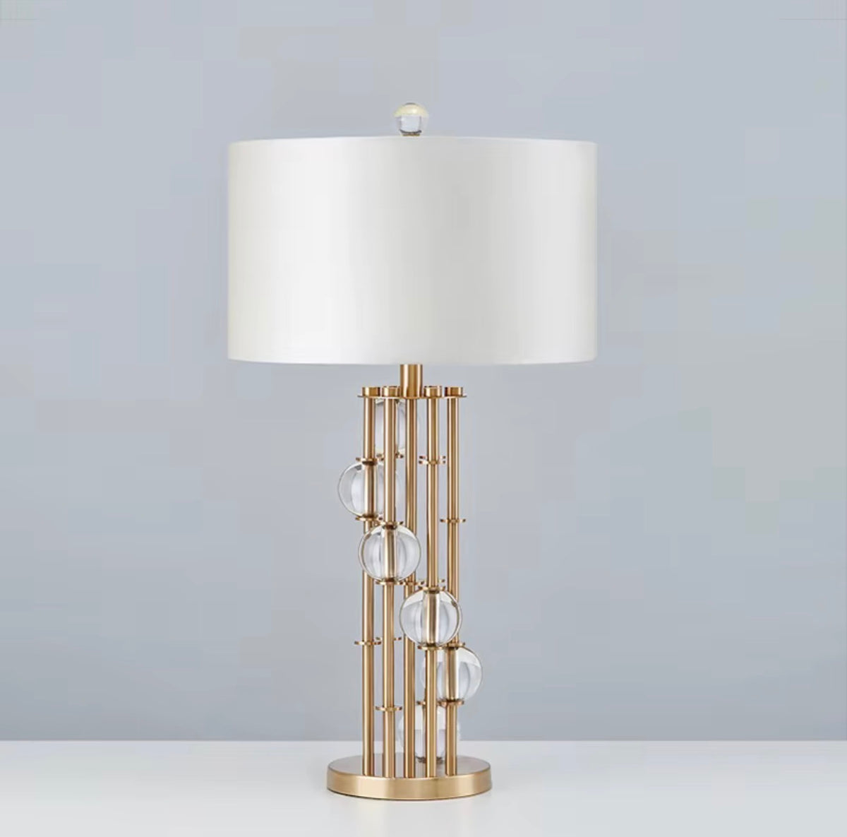 Scandia Crystal Column Table Lamp