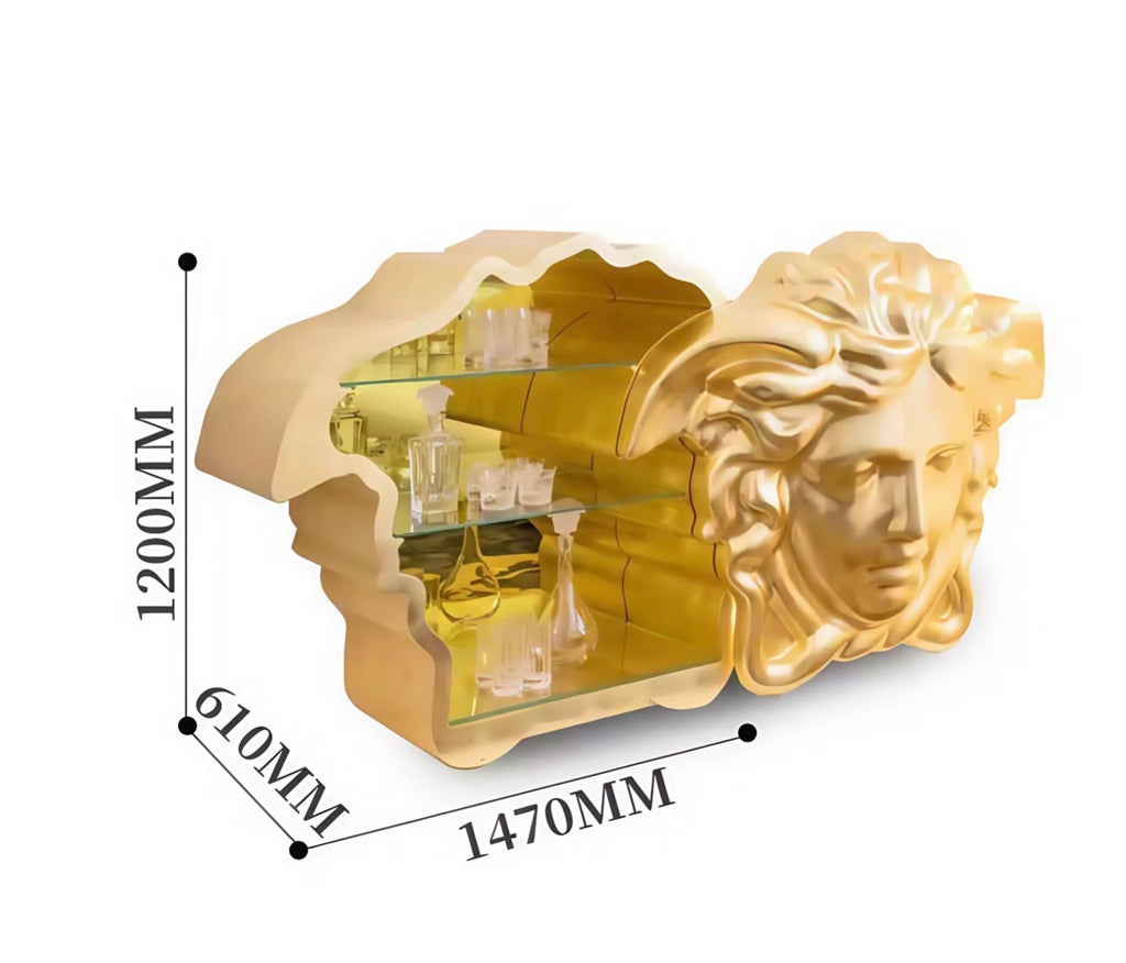 Casa Milano – Aurelio Medusa Gold Cabinet