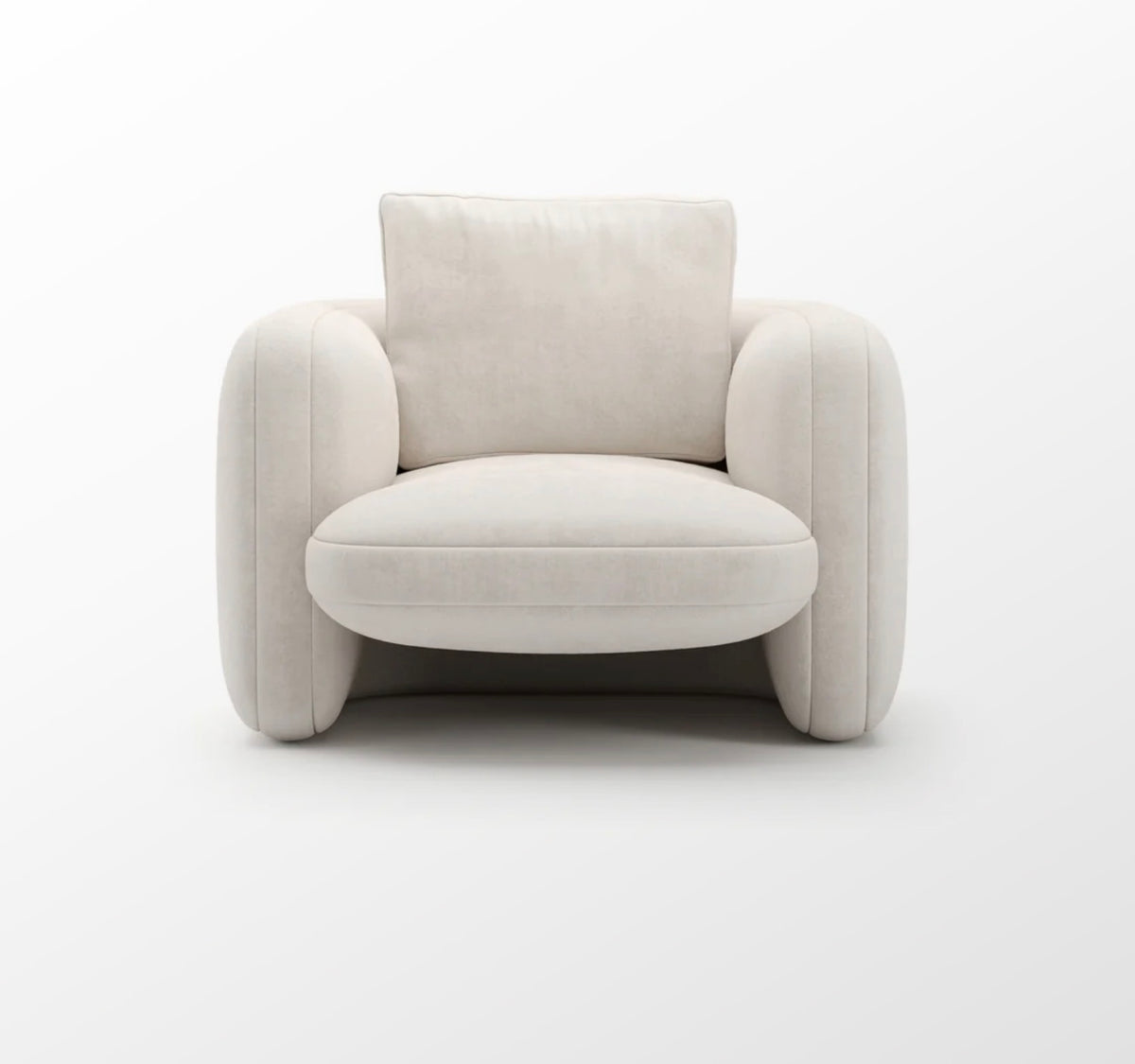 Overlap Sculptural Upholstered Accent Chair by Caracole