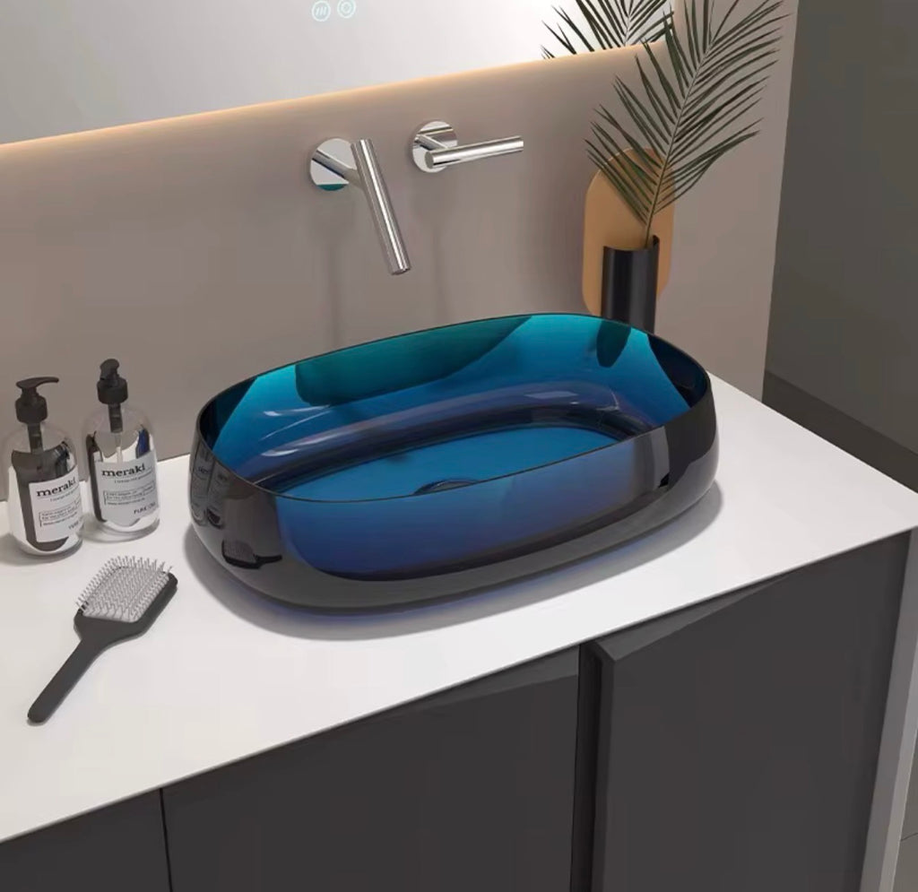 VITTORIA TRANSPARENT RESIN VESSEL SINK