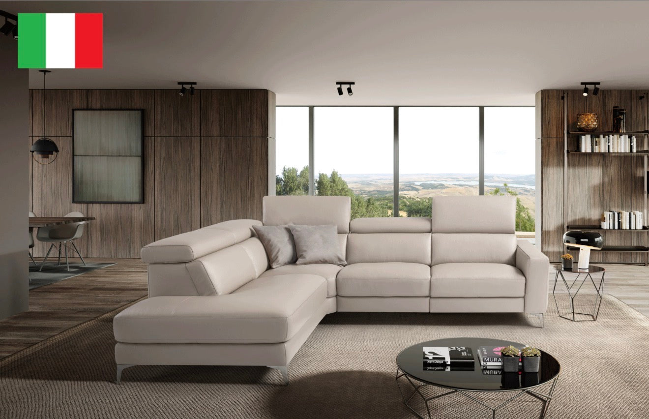 Casa Milano Di Oro Italian Leather Sectional Sofa