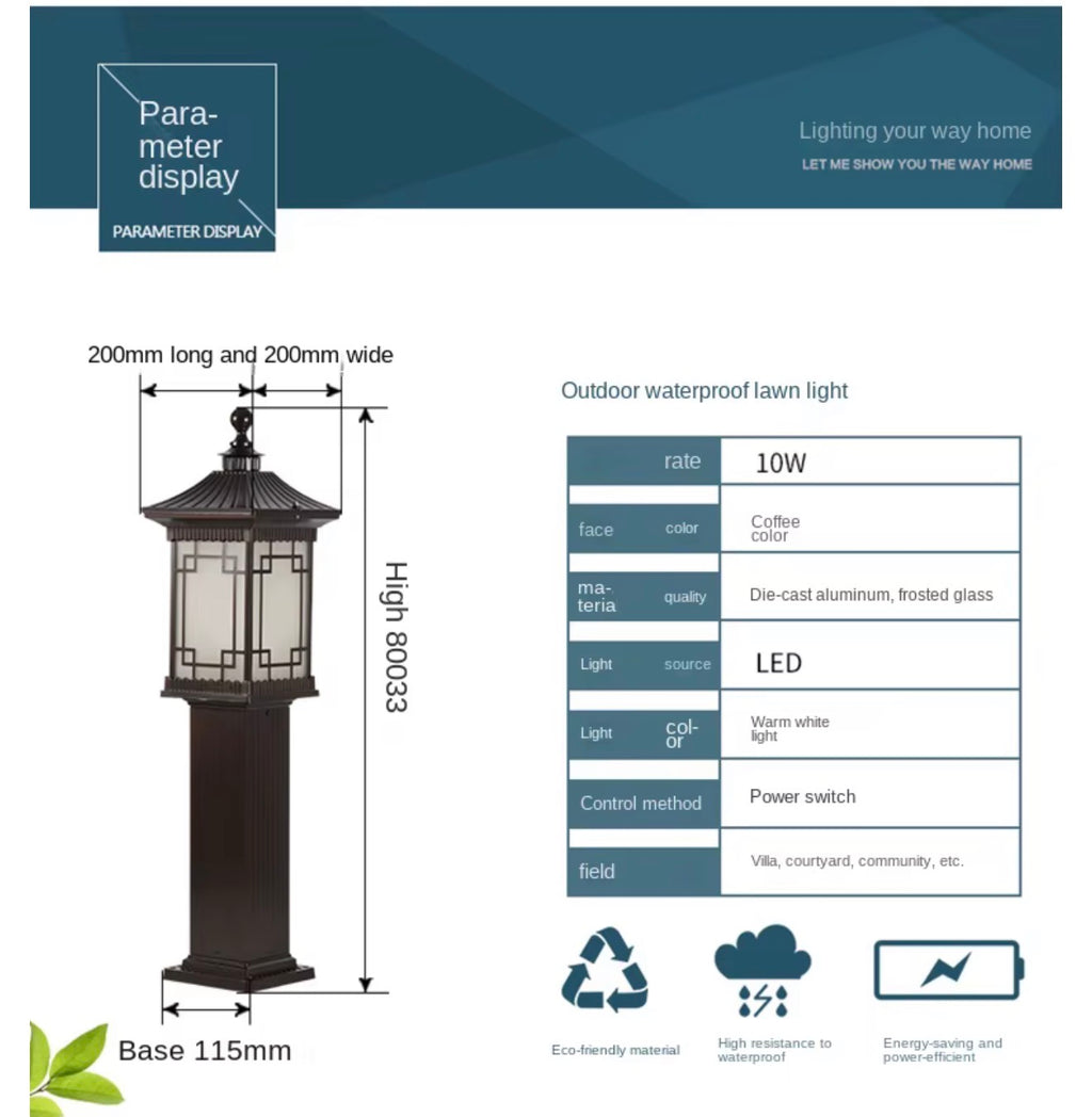 Kyoto Outdoor Post Lantern