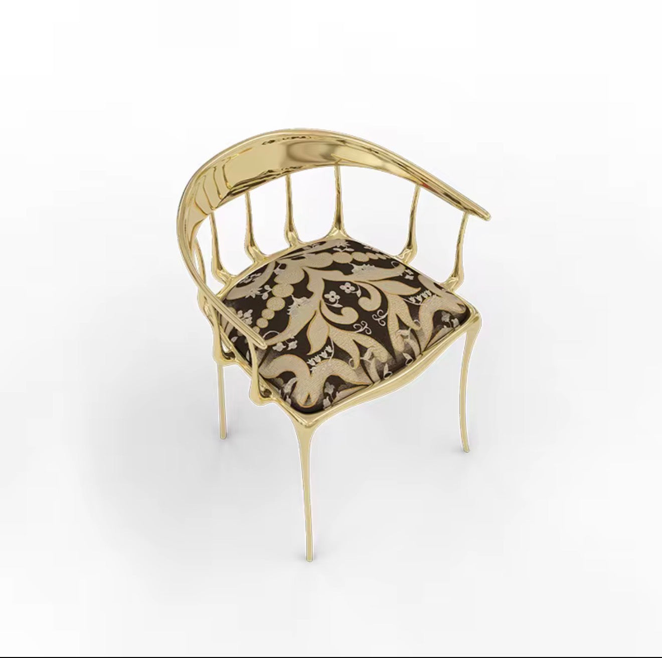 Casa Milano Sculptural Copper Dining Chairs — Set of 2