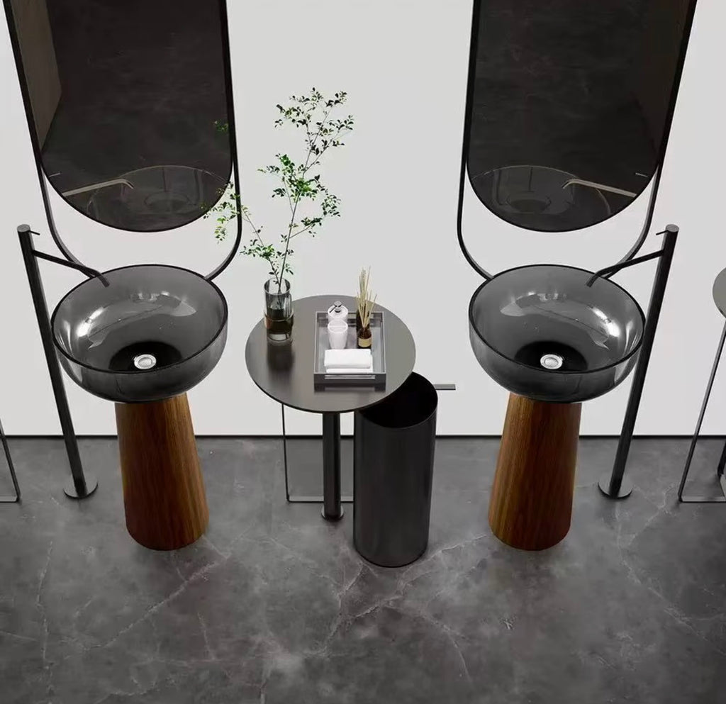 Ambra Transparent Resin Pedestal Sink
